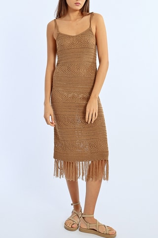Vestido de tubo - Marrón claro