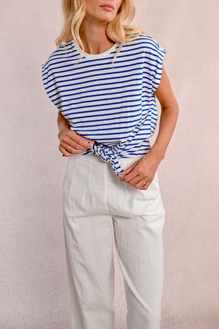 Top - Hemelsblauw en Wit