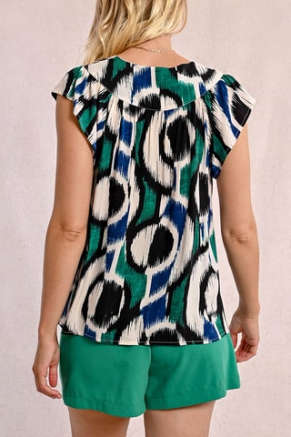 Blusa - Negro y verde claro