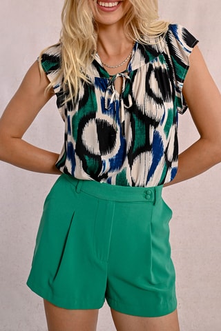 Blusa - Negro y verde claro