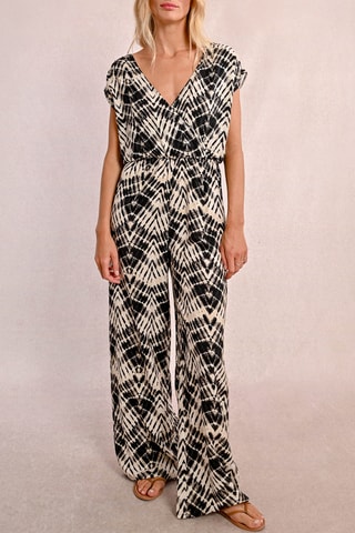 Jumpsuit - Beige en Zwart