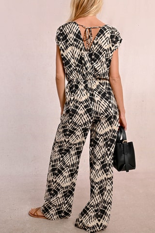 Jumpsuit - Beige en Zwart