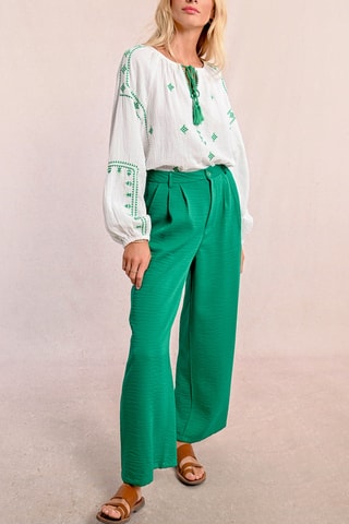 Pantalón de tiro alto - Verde claro