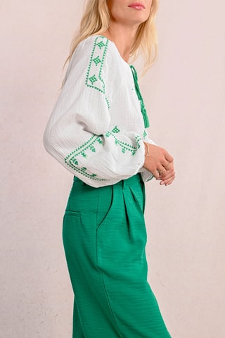 Pantalón de tiro alto - Verde claro