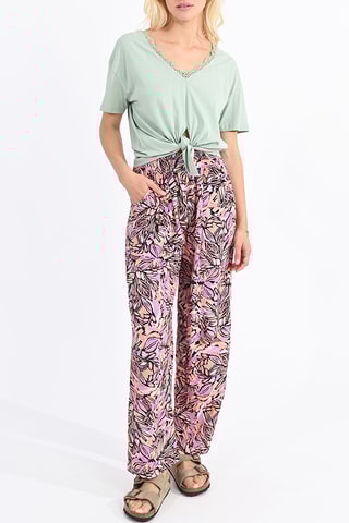 Camiseta anudada - Verde agua - Molly Bracken