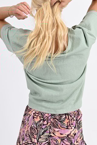 Camiseta anudada - Verde agua - Molly Bracken