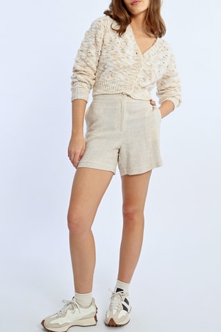 Short de lino - Beige