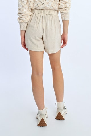 Short de lino - Beige
