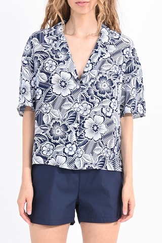 Chemisier - Bleu marine et blanc - Lili Sidonio