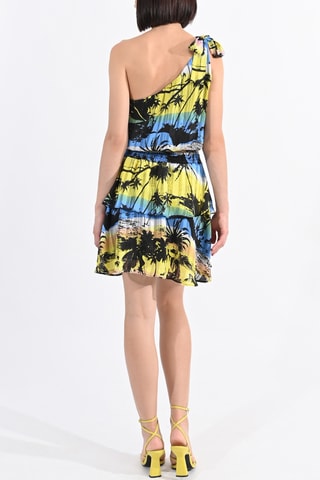 Robe asymétrique - Noir et jaune - Lili Sidonio