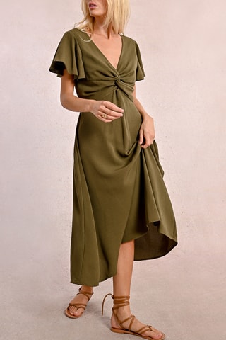 Vestido midi - Caqui