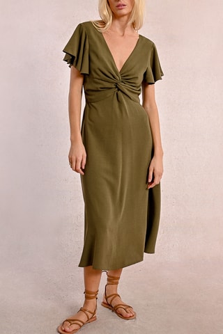 Vestido midi - Caqui