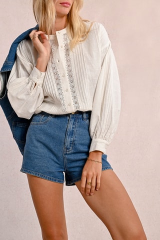 Short en jean - Bleu foncé