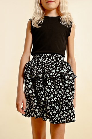 Rok met ruches - Zwart en wit