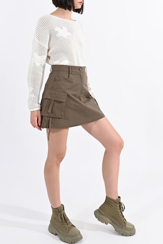 Falda recta - Caqui - Lili Sidonio