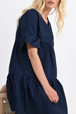 Trapezium Jurk - Marineblauw - Molly Bracken