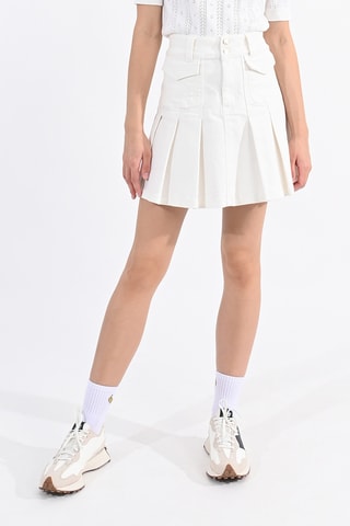 Falda plisada - Blanco - Lili Sidonio