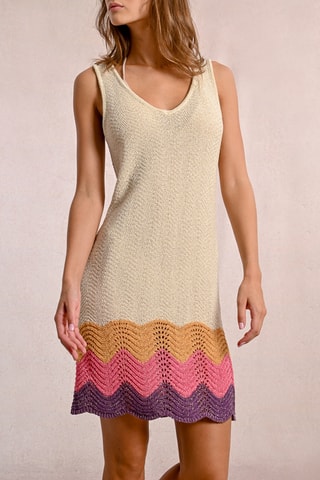 Vestido recto - Beige