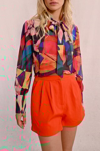 Blusa - Negro y naranja