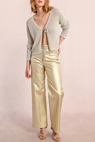 Pantalón de tiro alto - Dorado