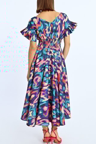 Vestido largo - Violeta y rosa