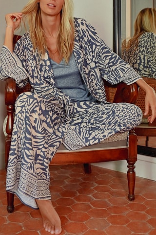 Broek Hoge Taille - Marineblauw