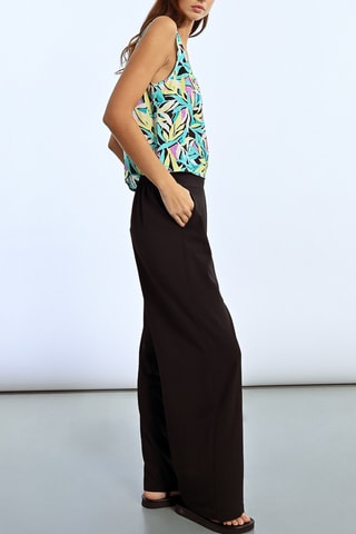 Top - Turquoise et jaune