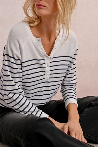 Jersey - Blanco y azul marino