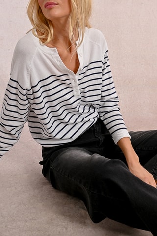 Jersey - Blanco y azul marino