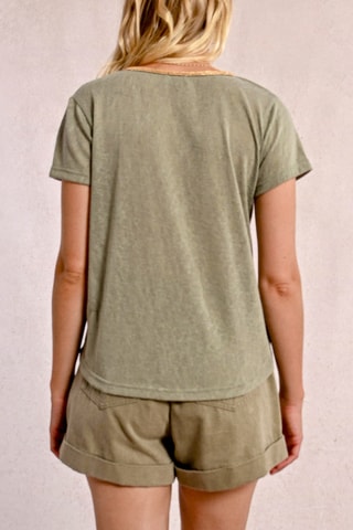 T-shirt - Gemêleerd Kaki