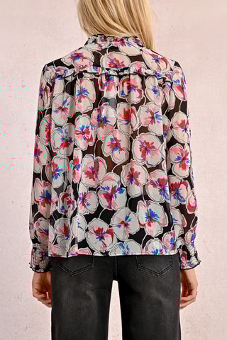 Blusa - Gris claro y negro