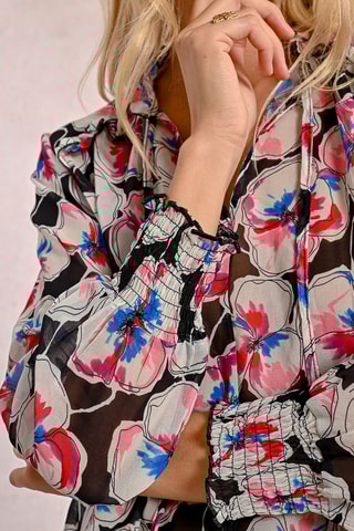 Blusa - Gris claro y negro