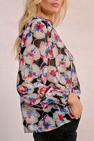 Blusa - Gris claro y negro