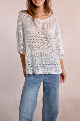 Blusa de guipur - Blanco