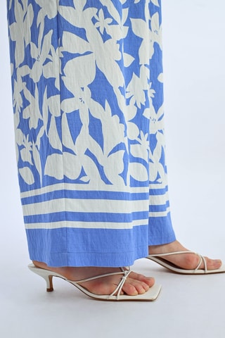 Pantalón de tiro alto - Celeste