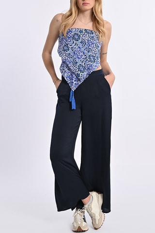 Broek Hoge Taille - Marineblauw