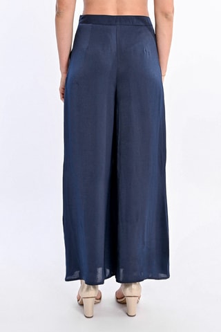 Broek Hoge Taille - Marineblauw