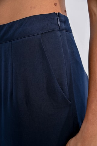 Broek Hoge Taille - Marineblauw