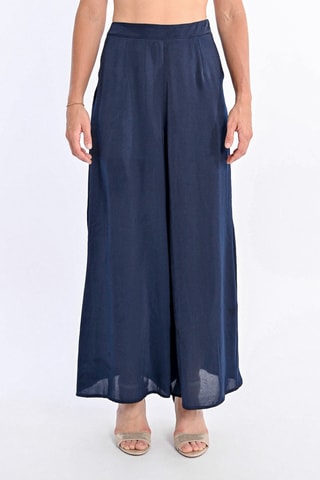 Broek Hoge Taille - Marineblauw