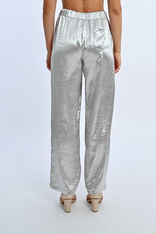 Pantalón de tiro alto - Plateado