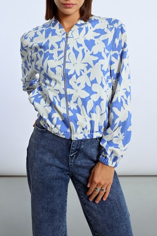 Bomberjack - Hemelsblauw en Wit