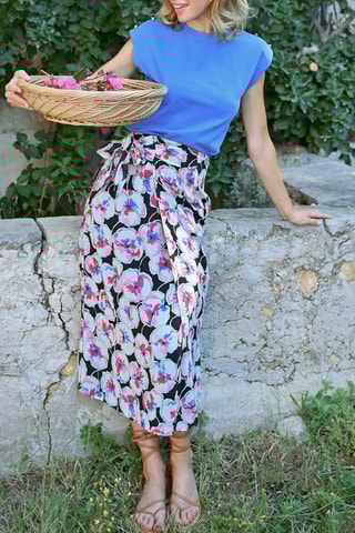 Jupe portefeuille - Noir et blanc