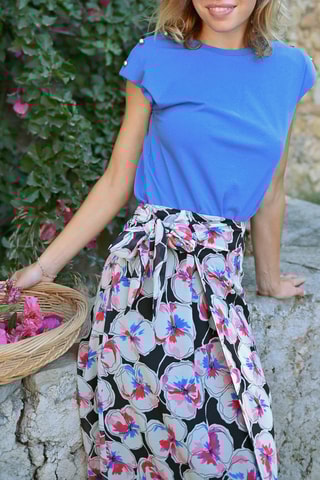 Jupe portefeuille - Noir et blanc