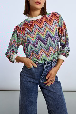 Trui - Steenrood en Ecru