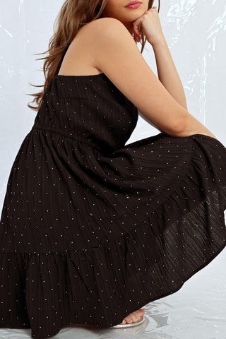 Vestido evasé - Negro