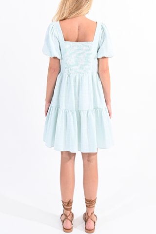 Jurk met Ruches - Turquoise - Molly Bracken