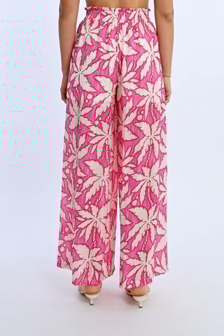Pantalón de tiro alto - Rosa y blanco