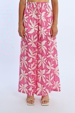 Pantalón de tiro alto - Rosa y blanco