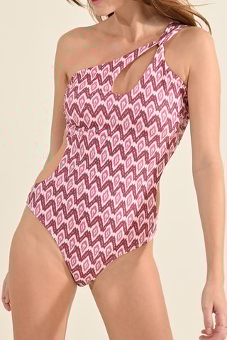 Bañador asimétrico - Blanco - Molly Bracken