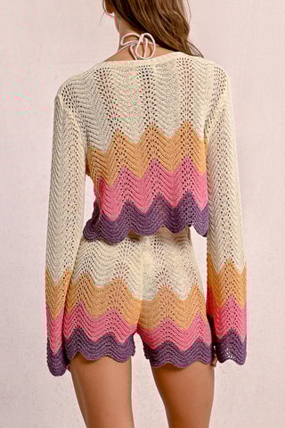 Crop top y short - Beige